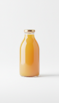 Golden apricot juice bottle